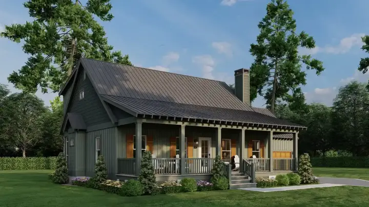 Country house plans 12-1776 - front exterior, 1,903 sq ft, 3 bed, 2 bath house plans | Monster House Plans