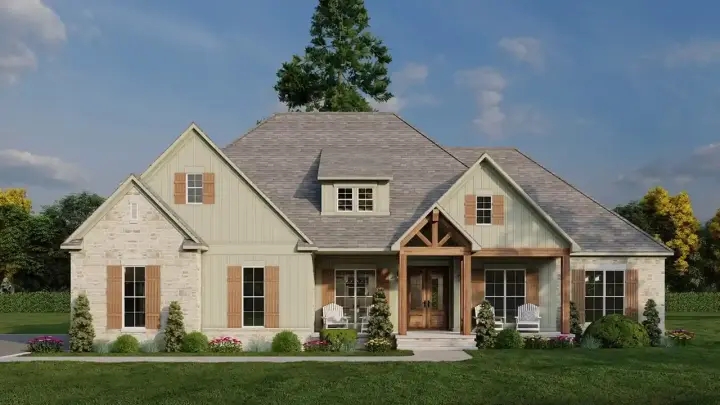 Craftsman house plans 12-1783 - front exterior, 2,755 sq ft, 3 bed, 3 bath house plans | Monster House Plans