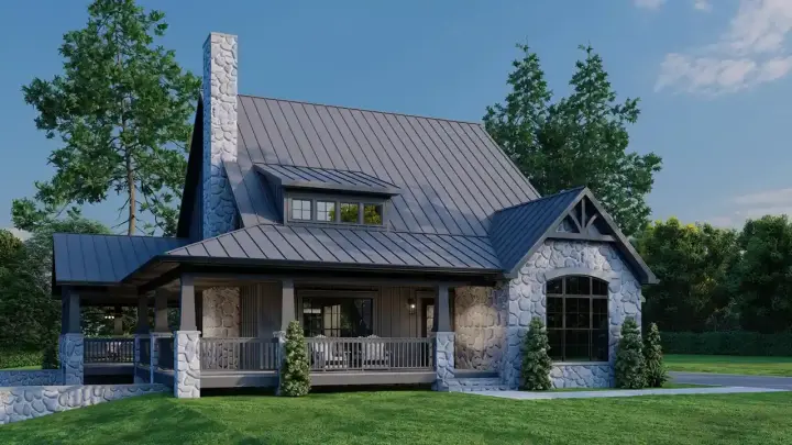Craftsman house plans 12-1789 - front exterior, 3,798 sq ft, 4 bed, 3 bath house plans | Monster House Plans