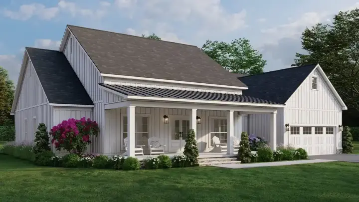 Modern Farmhouse house plans 12-1794 - front exterior, 2,330 sq ft, 4 bed, 3 bath house plans | Monster House Plans