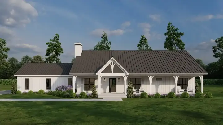 Country house plans 12-1795 - front exterior, 2,411 sq ft, 3 bed, 3 bath house plans | Monster House Plans