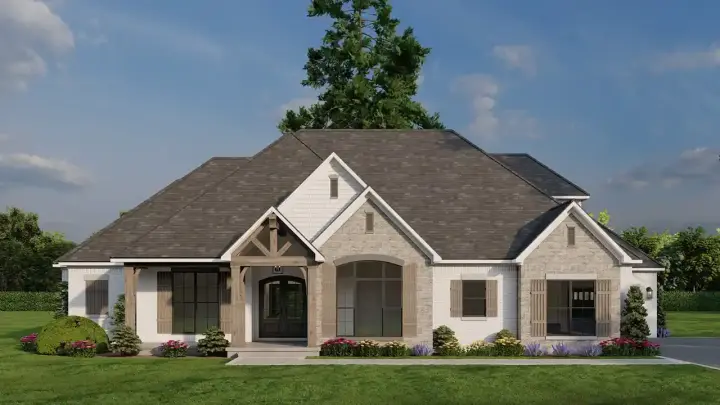 Traditional house plans 12-1798 - front exterior, 2,330 sq ft, 3 bed, 2 bath house plans | Monster House Plans
