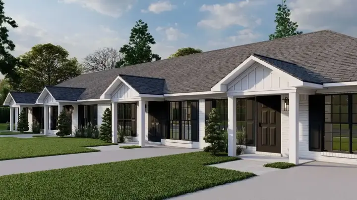 Traditional house plans 12-1800 - front exterior, 2,940 sq ft, 8 bed, 4 bath house plans | Monster House Plans