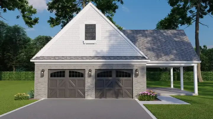 Country house plans 12-1808 - front exterior, 172 sq ft, 0 bed, 0 bath house plans | Monster House Plans