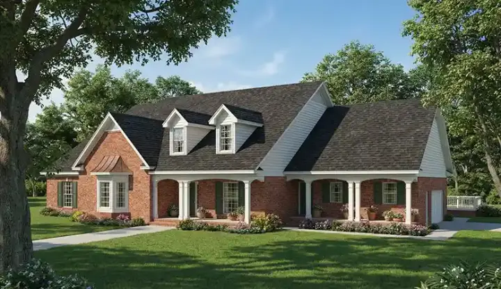 Southern house plans 12-184 - front exterior, 3,059 sq ft, 4 bed, 4 bath house plans | Monster House Plans