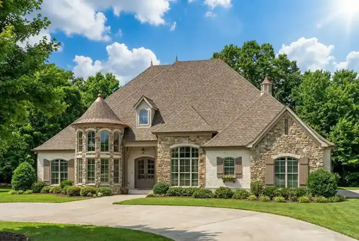 European house plans 12-1851 - front exterior, 3,090 sq ft, 4 bed, 3 bath house plans | Monster House Plans