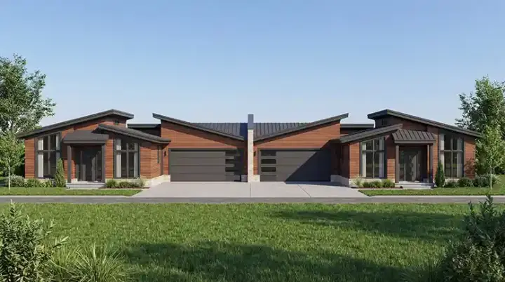Contemporary house plans 12-1855 - front exterior, 2,776 sq ft, 6 bed, 4 bath house plans | Monster House Plans