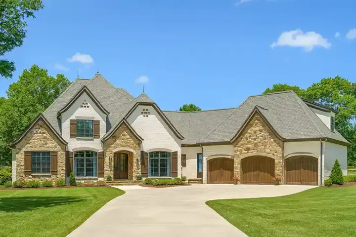 French Country house plans 12-1863 - front exterior, 3,119 sq ft, 4 bed, 3 bath house plans | Monster House Plans