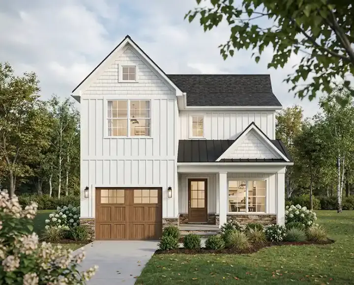 Modern Farmhouse house plans 12-1871 - front exterior, 1,737 sq ft, 3 bed, 3 bath house plans | Monster House Plans