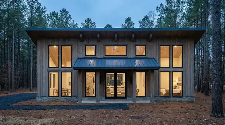 Contemporary house plans 12-1883 - front exterior, 1,100 sq ft, 3 bed, 2 bath house plans | Monster House Plans