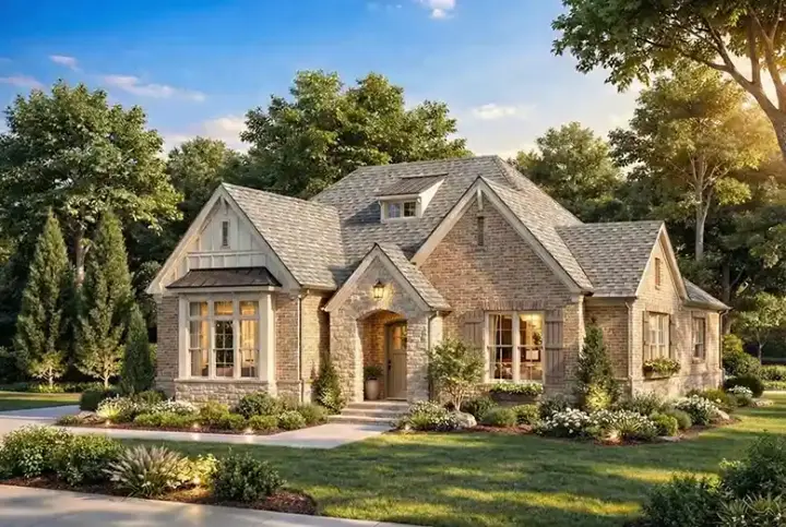 Bungalow house plans 12-1885 - front exterior, 1,551 sq ft, 2 bed, 2 bath house plans | Monster House Plans