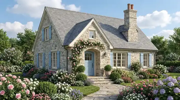 Cottage house plans 12-1888 - front exterior, 2,162 sq ft, 3 bed, 3 bath house plans | Monster House Plans