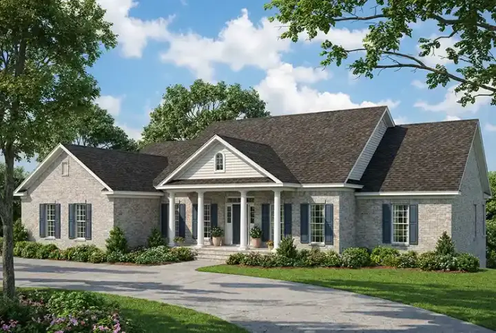 Southern house plans 12-189 - front exterior, 3,485 sq ft, 3 bed, 3 bath house plans | Monster House Plans