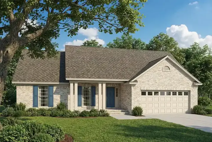 Traditional house plans 12-1895 - front exterior, 1,525 sq ft, 3 bed, 2 bath house plans | Monster House Plans