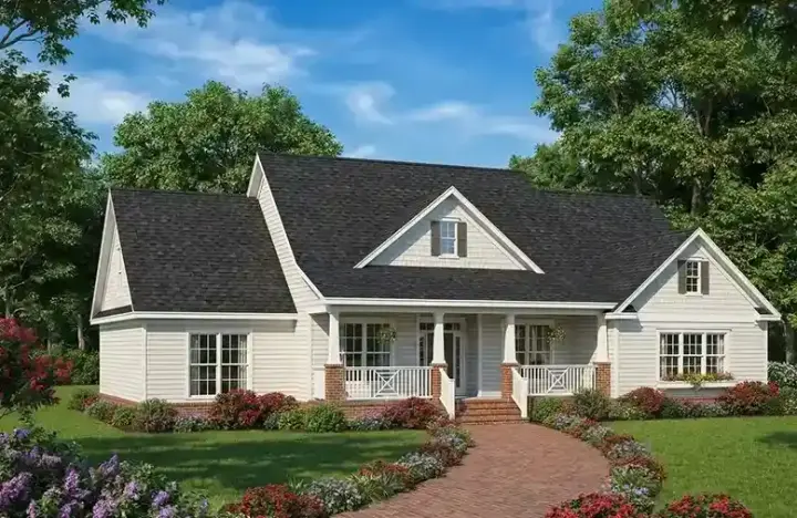 Cape Cod house plans 12-1908 - front exterior, 2,394 sq ft, 4 bed, 3 bath house plans | Monster House Plans