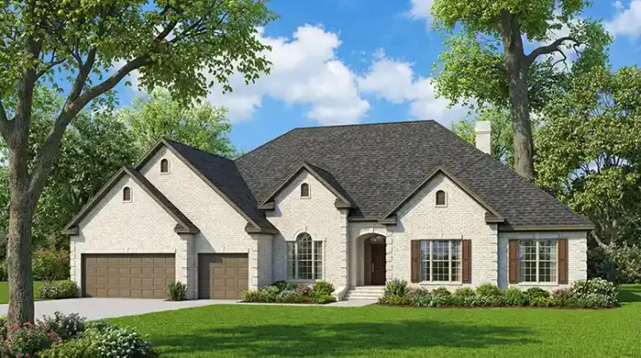 European house plans 12-1913 - front exterior, 3,012 sq ft, 4 bed, 3 bath house plans | Monster House Plans