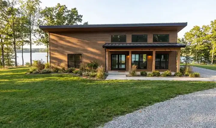 Modern house plans 12-1914 - front exterior, 2,250 sq ft, 5 bed, 2 bath house plans | Monster House Plans