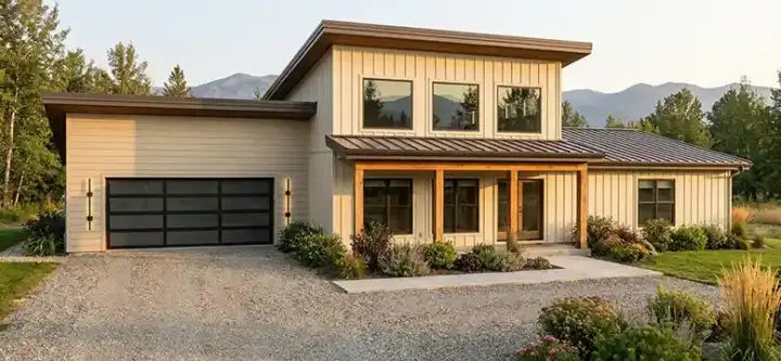 Modern house plans 12-1915 - front exterior, 2,250 sq ft, 5 bed, 2 bath house plans | Monster House Plans