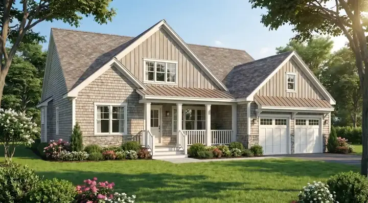Modern Farmhouse house plans 12-1923 - front exterior, 2,005 sq ft, 3 bed, 2 bath house plans | Monster House Plans