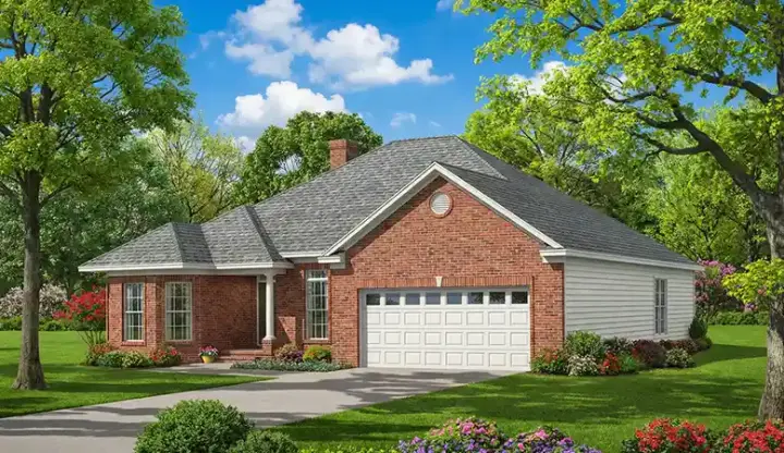 Traditional house plans 12-193 - front exterior, 1,928 sq ft, 3 bed, 2 bath house plans | Monster House Plans