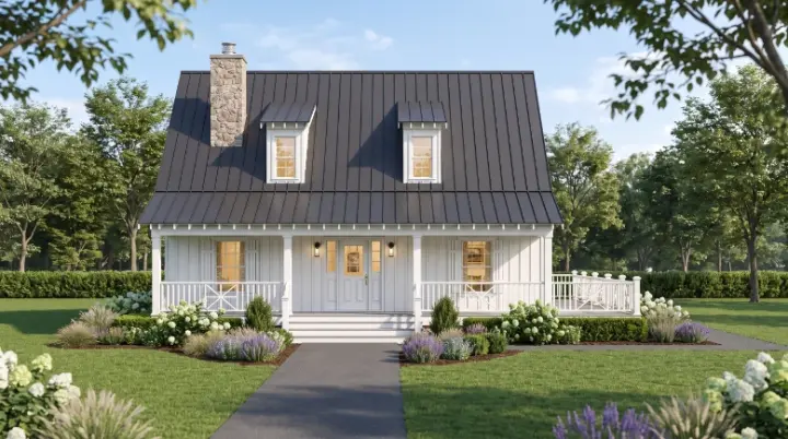 Modern Farmhouse house plans 12-1939 - front exterior, 1,884 sq ft, 2 bed, 2 bath house plans | Monster House Plans