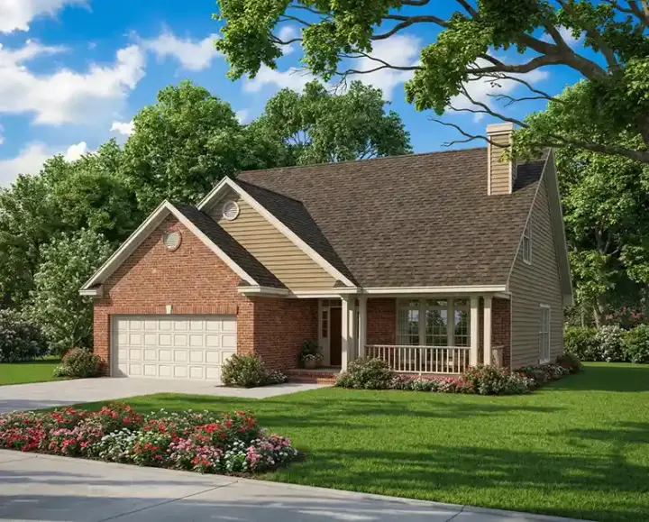 Southern house plans 12-196 - front exterior, 2,078 sq ft, 3 bed, 3 bath house plans | Monster House Plans