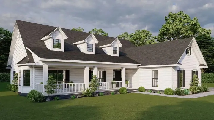Country house plans 12-199 - front exterior, 2,131 sq ft, 3 bed, 2 bath house plans | Monster House Plans