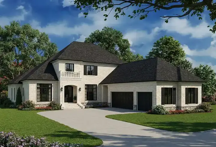 Southern house plans 12-201 - front exterior, 3,203 sq ft, 4 bed, 3 bath house plans | Monster House Plans