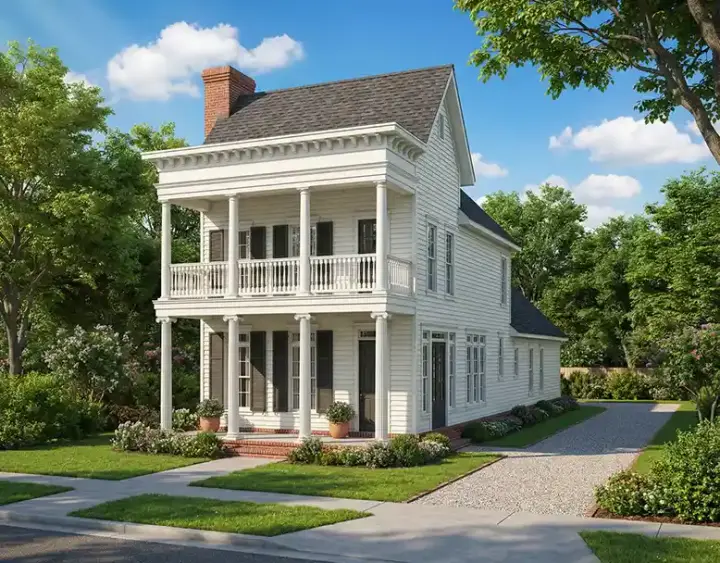 Southern house plans 12-207 - front exterior, 2,177 sq ft, 3 bed, 2 bath house plans | Monster House Plans