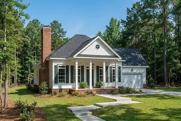 Southern house plans 12-209 - front exterior, 1,404 sq ft, 3 bed, 2 bath house plans | Monster House Plans