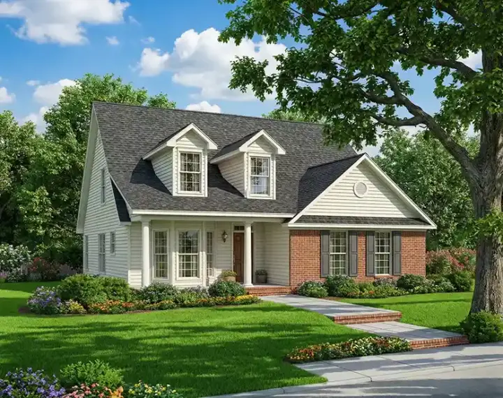 Country house plans 12-212 - front exterior, 1,897 sq ft, 3 bed, 2 bath house plans | Monster House Plans