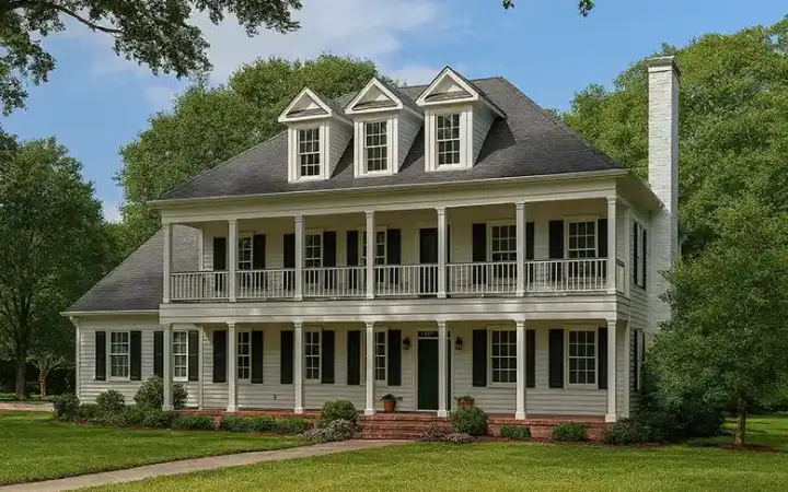 Southern Colonial house plans 12-213 - front exterior, 2,268 sq ft, 3 bed, 2 bath house plans | Monster House Plans