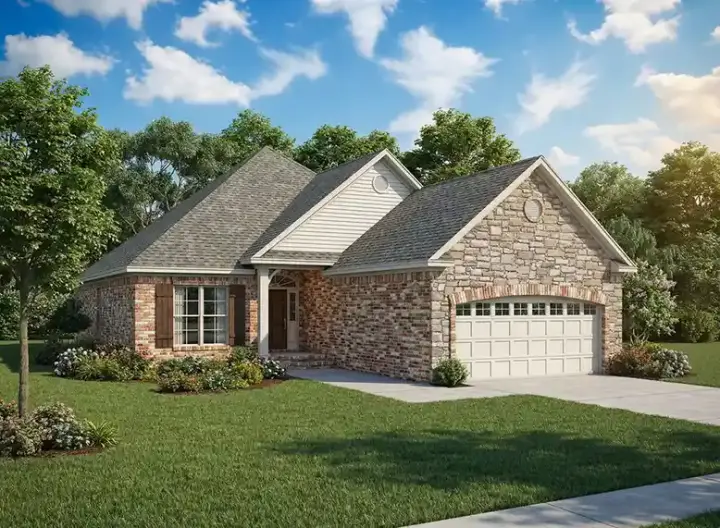 Southern house plans 12-215 - front exterior, 1,487 sq ft, 3 bed, 2 bath house plans | Monster House Plans