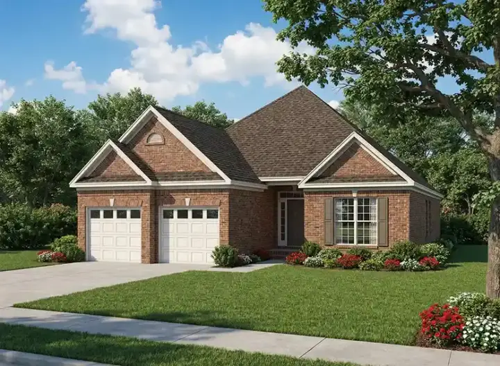 French Country house plans 12-220 - front exterior, 1,480 sq ft, 3 bed, 2 bath house plans | Monster House Plans
