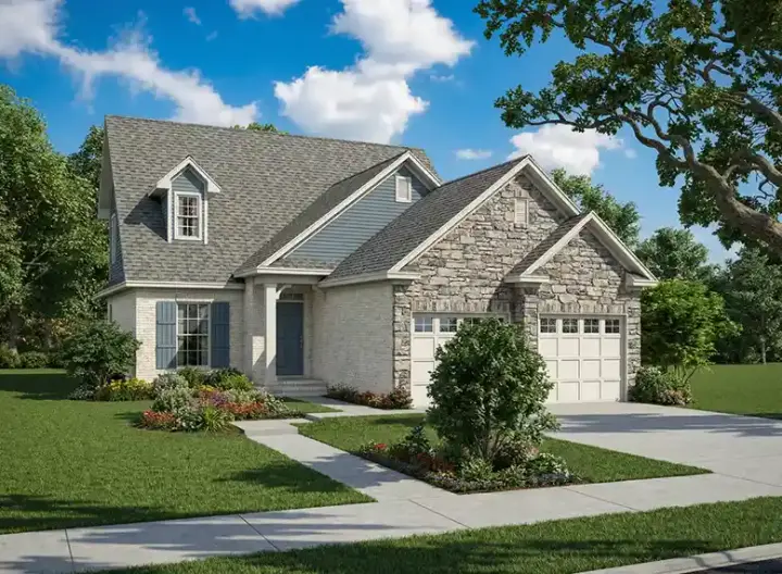 French Country house plans 12-224 - front exterior, 1,574 sq ft, 3 bed, 2 bath house plans | Monster House Plans