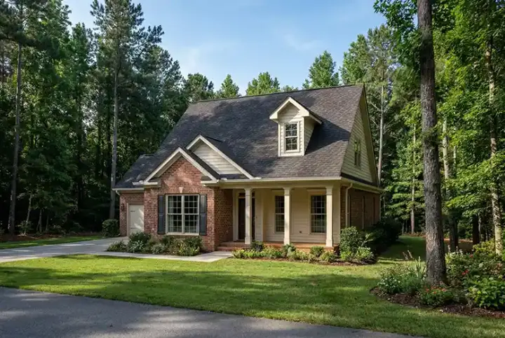 Country house plans 12-226 - front exterior, 1,281 sq ft, 3 bed, 2 bath house plans | Monster House Plans