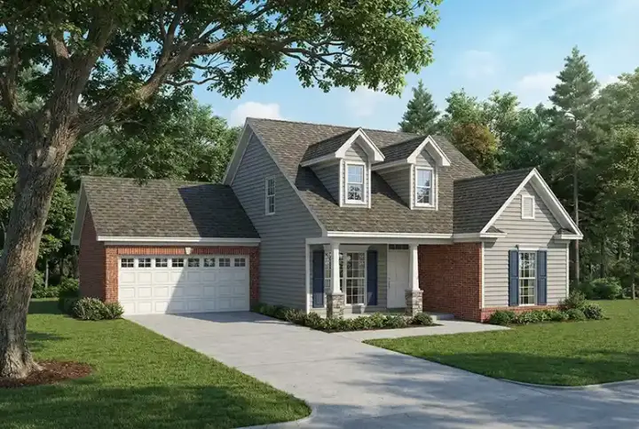 Southern house plans 12-227 - front exterior, 1,425 sq ft, 3 bed, 2 bath house plans | Monster House Plans