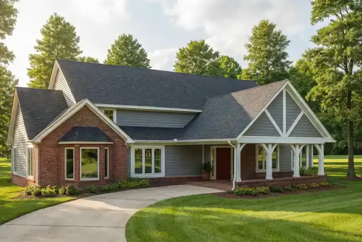 Contemporary house plans 12-232 - front exterior, 6,541 sq ft, 6 bed, 6 bath house plans | Monster House Plans