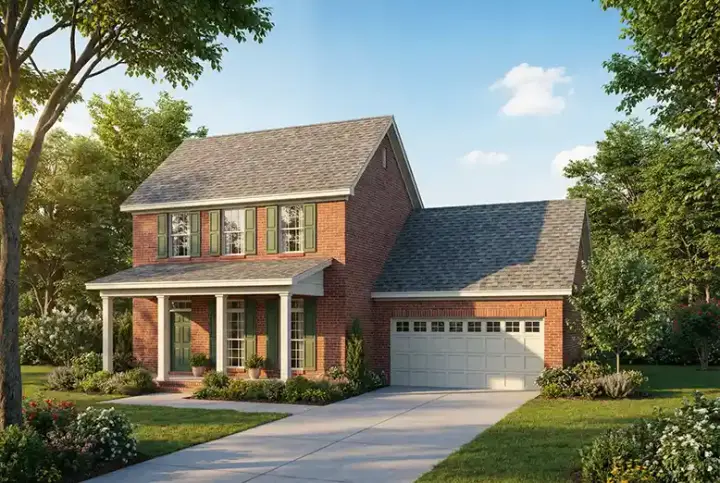 Southern Colonial house plans 12-233 - front exterior, 1,595 sq ft, 3 bed, 2 bath house plans | Monster House Plans