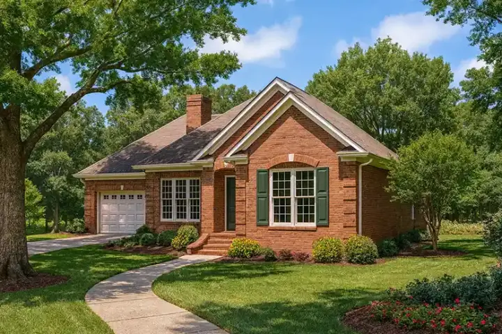 European house plans 12-235 - front exterior, 1,598 sq ft, 3 bed, 2 bath house plans | Monster House Plans