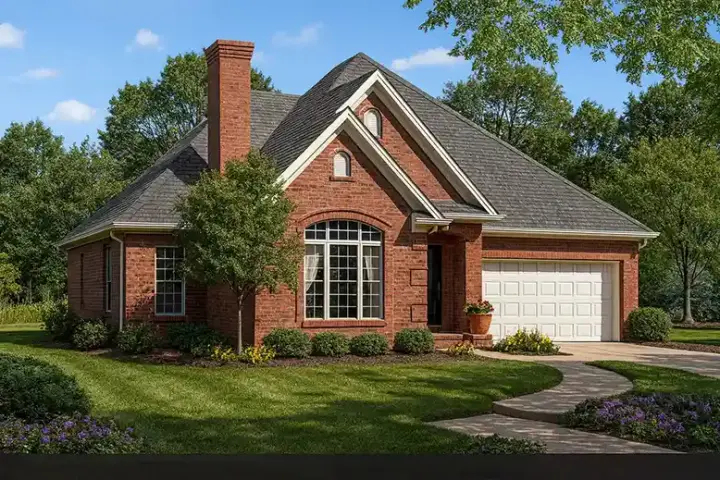 Traditional house plans 12-238 - front exterior, 1,654 sq ft, 3 bed, 2 bath house plans | Monster House Plans