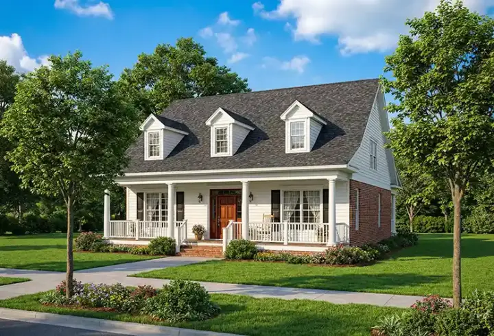 Southern house plans 12-242 - front exterior, 2,323 sq ft, 3 bed, 3 bath house plans | Monster House Plans