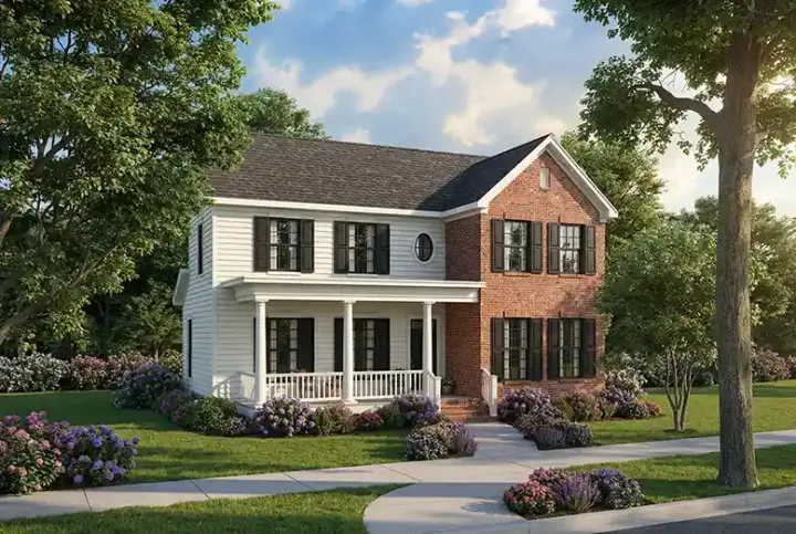 Southern house plans 12-244 - front exterior, 1,987 sq ft, 4 bed, 3 bath house plans | Monster House Plans