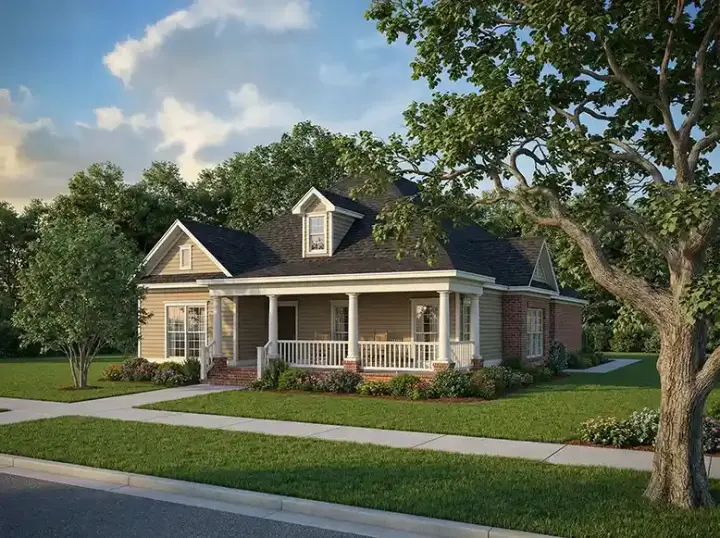 Southern house plans 12-252 - front exterior, 1,915 sq ft, 3 bed, 2 bath house plans | Monster House Plans