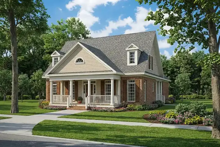 Southern house plans 12-253 - front exterior, 2,231 sq ft, 3 bed, 2 bath house plans | Monster House Plans