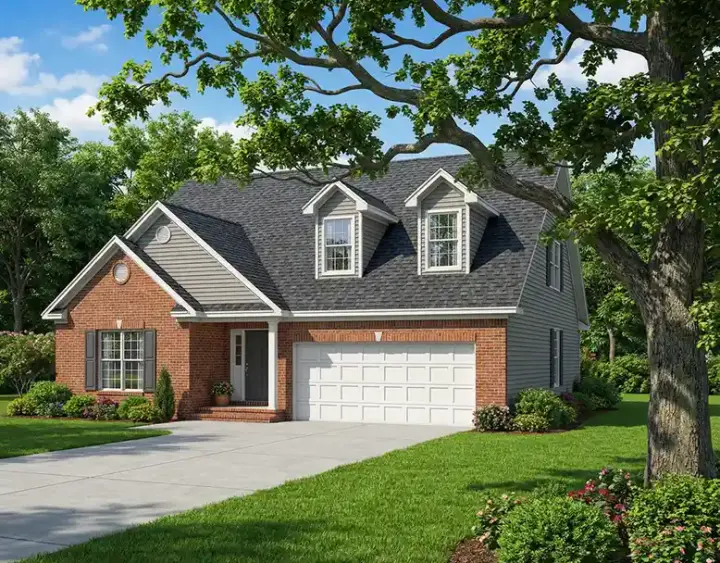 Traditional house plans 12-254 - front exterior, 1,860 sq ft, 3 bed, 2 bath house plans | Monster House Plans
