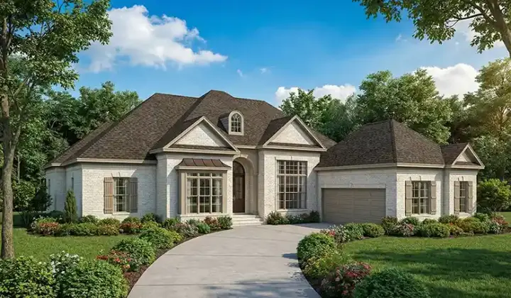 Traditional house plans 12-257 - front exterior, 3,568 sq ft, 3 bed, 3 bath house plans | Monster House Plans