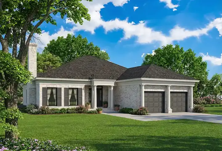 Southern house plans 12-259 - front exterior, 3,196 sq ft, 3 bed, 2 bath house plans | Monster House Plans