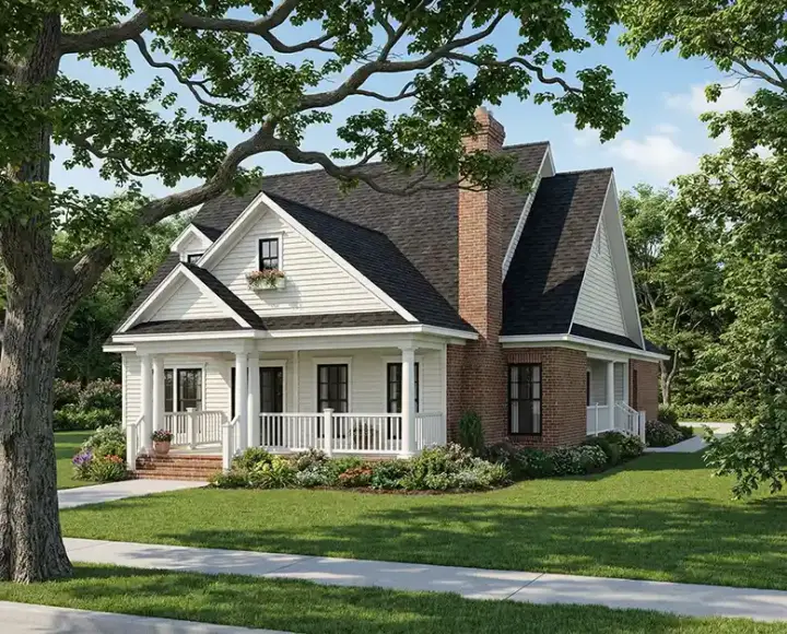 Southern house plans 12-268 - front exterior, 1,848 sq ft, 3 bed, 2 bath house plans | Monster House Plans
