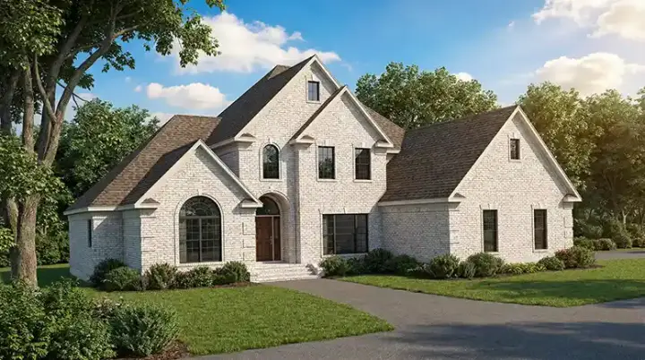 Traditional house plans 12-289 - front exterior, 3,108 sq ft, 3 bed, 2 bath house plans | Monster House Plans